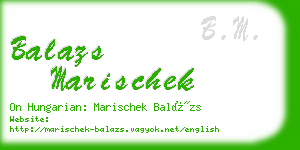 balazs marischek business card